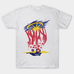 Malaysia Abstract Portrait Flag T-Shirt